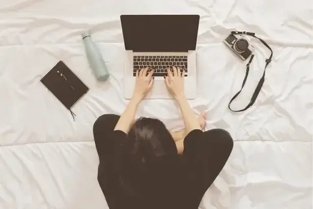 working on the bed